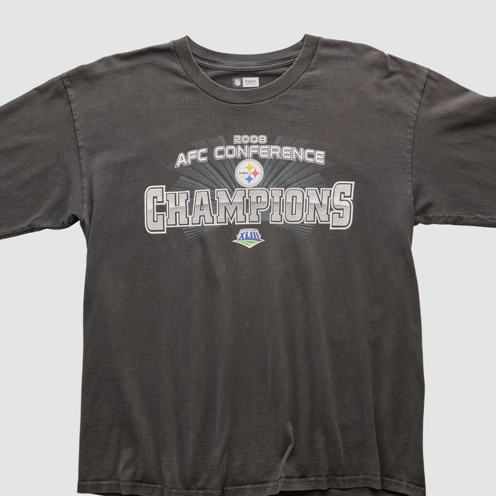 Pittsburgh Steelers NFL 2008 Long Sleeve T-shirt - Black Vintage discount