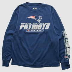New England Patriots NFL 2010s Long Sleeve T-shirt - Navy Vintage cheap