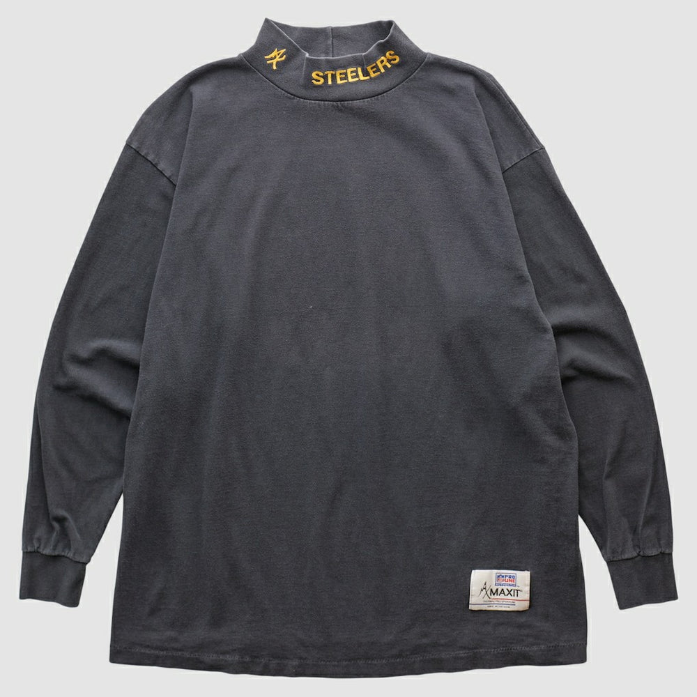 Pittsburgh Steelers 90s Long Sleeve T-shirt - Charcoal Vintage online