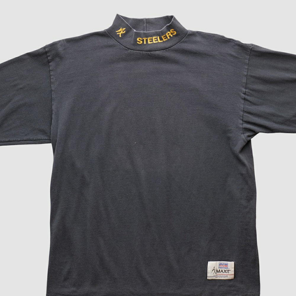 Pittsburgh Steelers 90s Long Sleeve T-shirt - Charcoal Vintage online