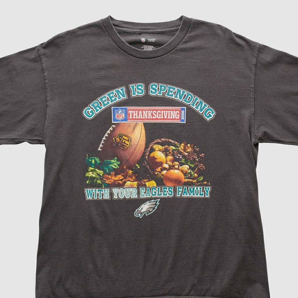 Philadelphia Eagles NFL 2008 Long Sleeve T-shirt - Charcoal Vintage discount