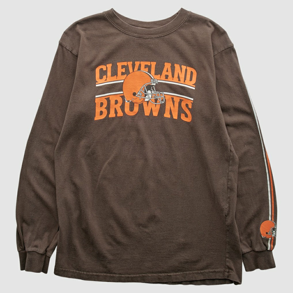 Cleveland Browns Reebok 2000s Long Sleeve T-shirt - Brown Vintage on sale