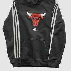 Chicago Bulls 2010s Hooded Sweatshirt - Black Vintage | Adidas outlet
