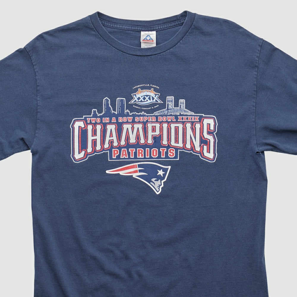 New England Patriots Alstyle 2005 Long Sleeve T-shirt - Navy Vintage on sale