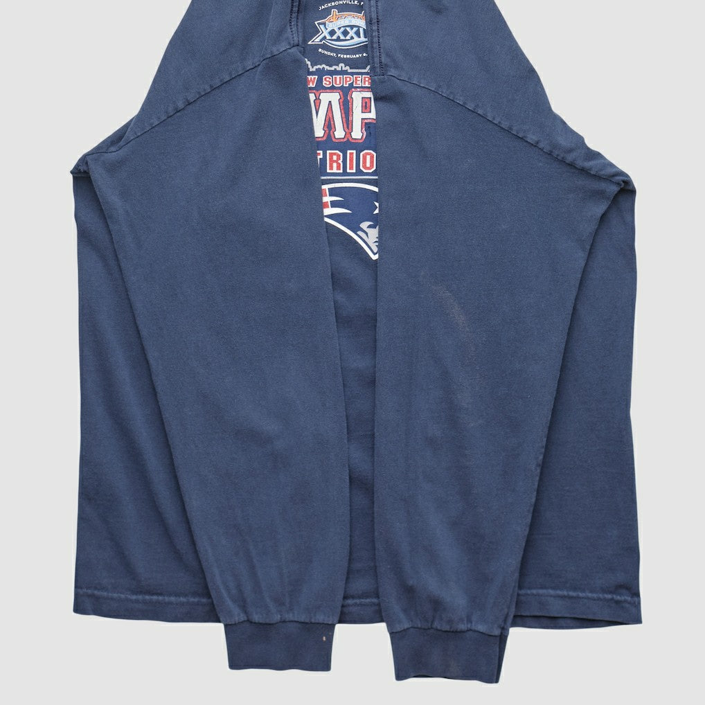 New England Patriots Alstyle 2005 Long Sleeve T-shirt - Navy Vintage on sale
