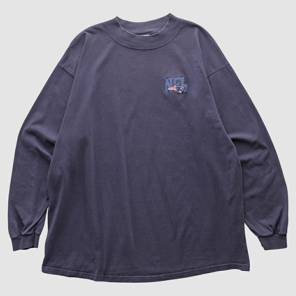 New England Patriots NFL 2000s Long Sleeve T-shirt - Navy Vintage online