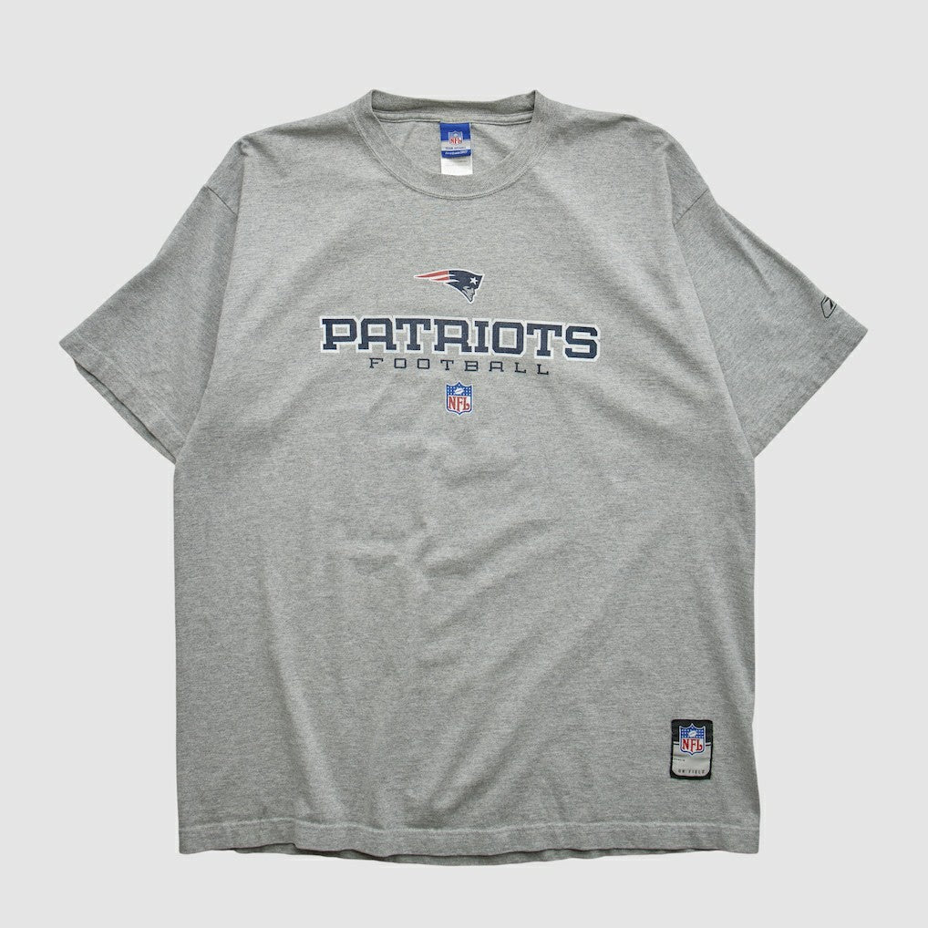 New England Patriots Reebok 2000s T-shirt - Heather Gray Vintage discount
