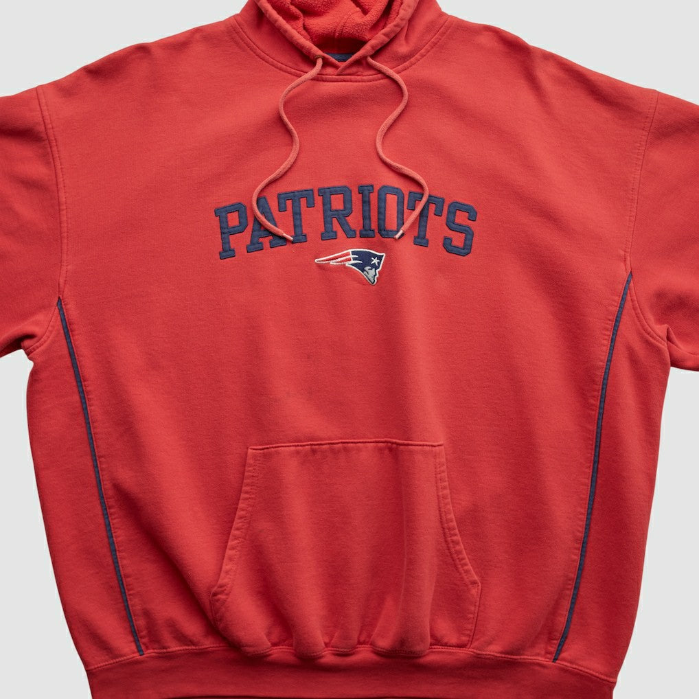 New England Patriots NFL 2000s Hooded Pullover Sweatshirt - Red Vintage outlet