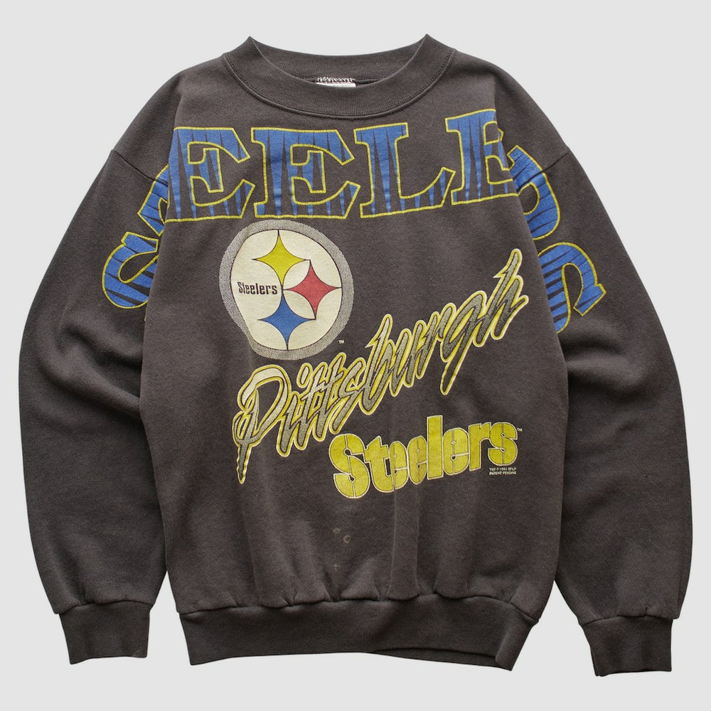 Pittsburgh Steelers Tultex 1994 Pullover Sweatshirt - Charcoal Vintage cheap