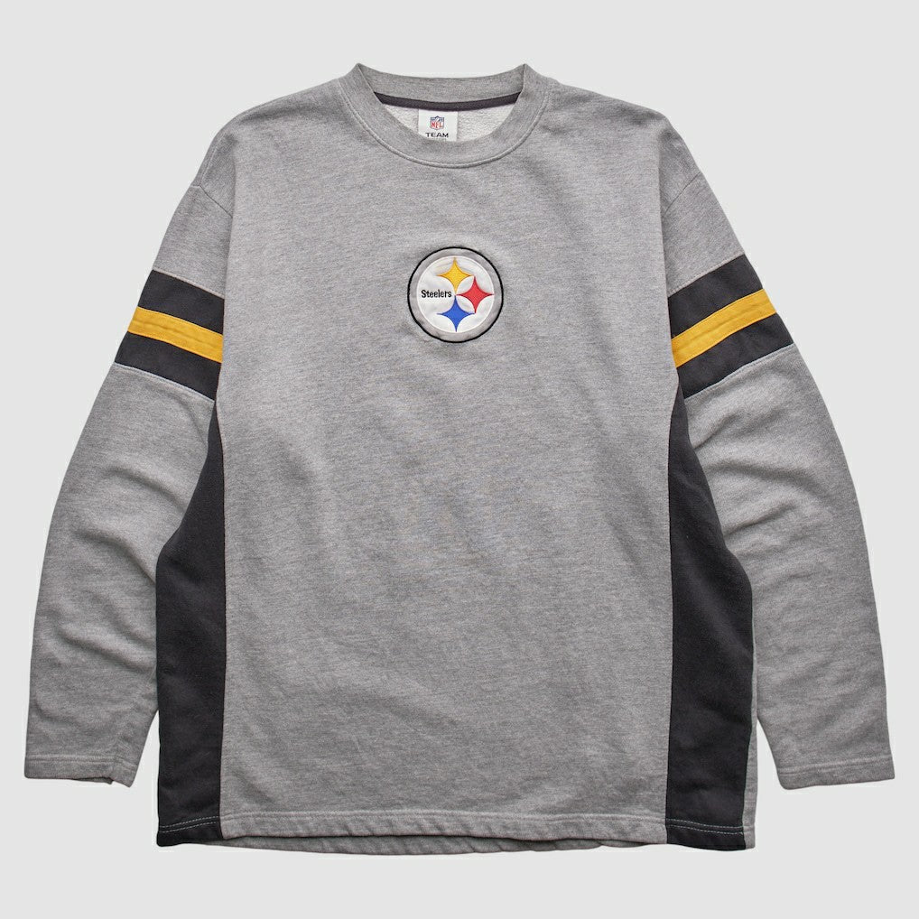 Pittsburgh Steelers NFL 2010s Pullover Sweatshirt - Heather Gray Vintage for sale
