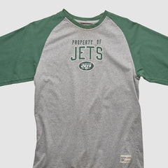 New York Jets NFL 2000s Long Sleeve T-shirt - Heather Gray Vintage on sale