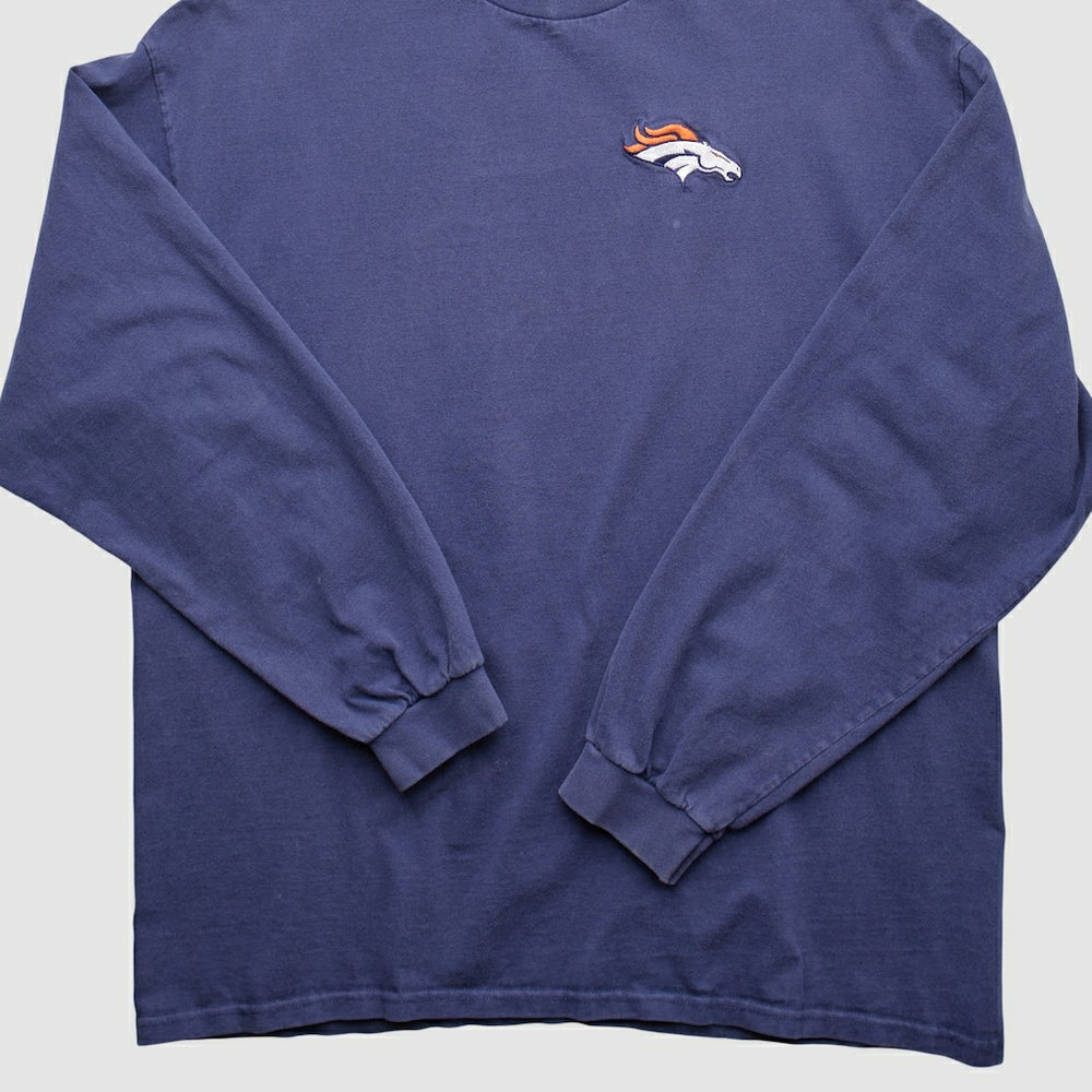 Denver Broncos 90s Pullover Sweatshirt - Navy Vintage cheap