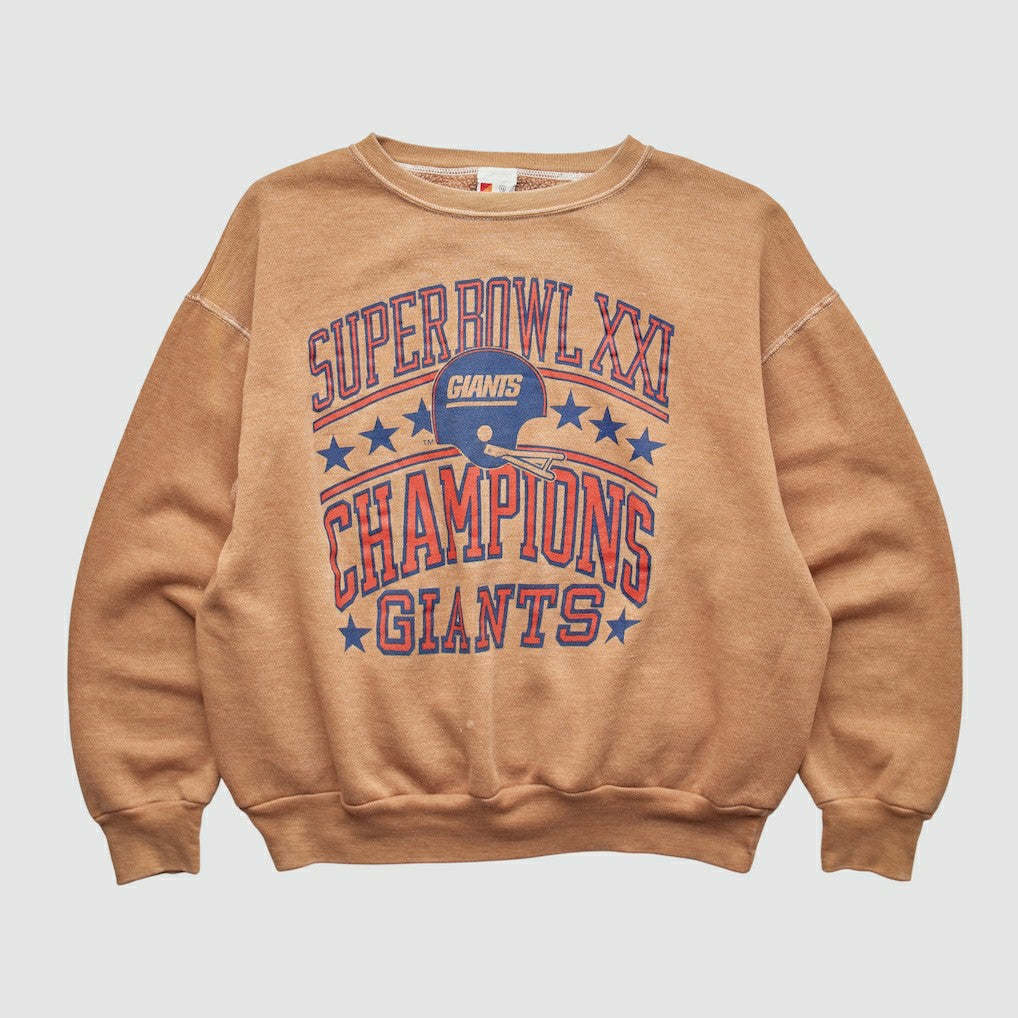 New York Giants Signal 1987 Pullover Sweatshirt - Tan Vintage outlet