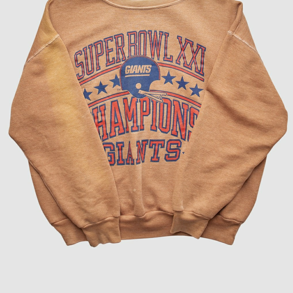 New York Giants Signal 1987 Pullover Sweatshirt - Tan Vintage outlet