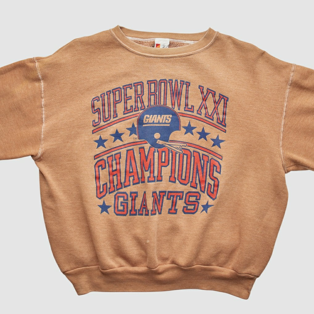 New York Giants Signal 1987 Pullover Sweatshirt - Tan Vintage outlet