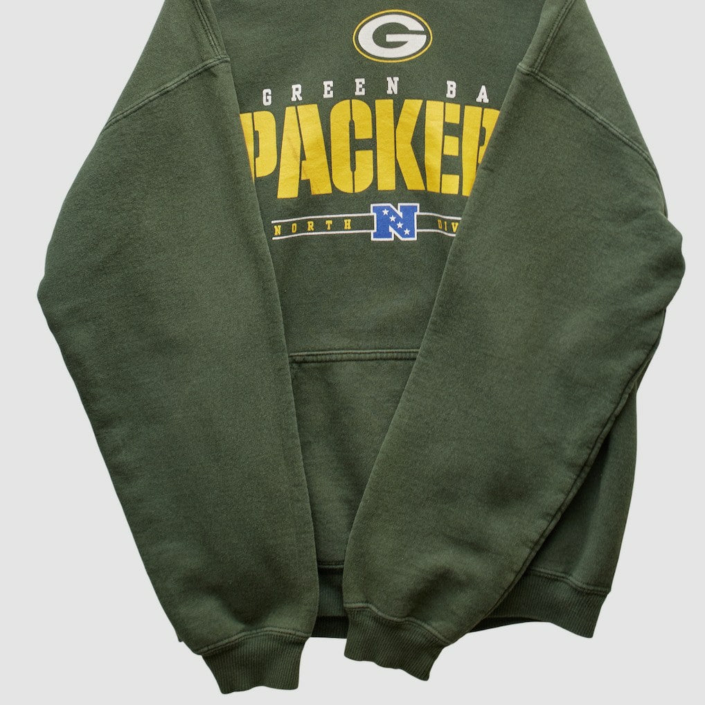 Green Bay Packers NFL 2000s Hooded Pullover Sweatshirt - Green Vintage discount
