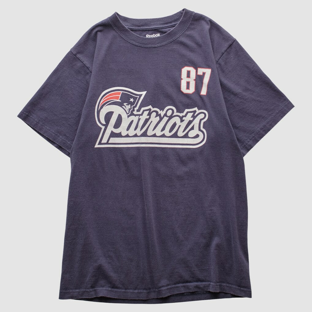 New England Patriots Reebok 2000s T-shirt - Navy Vintage for sale