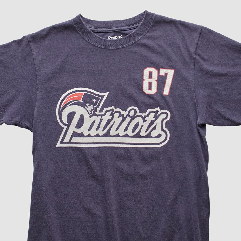 New England Patriots Reebok 2000s T-shirt - Navy Vintage for sale
