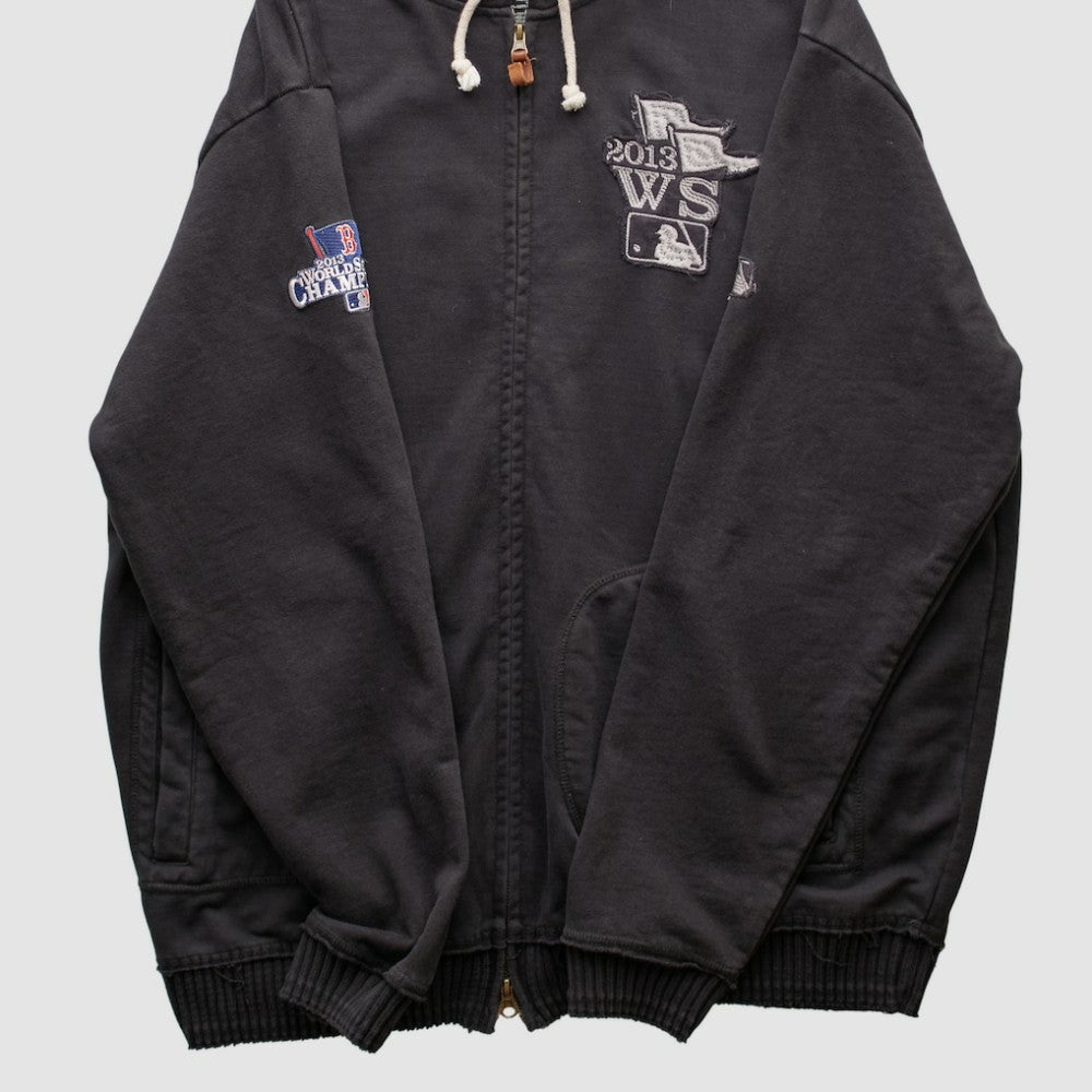 Boston Red Sox Majestic 2013 Hooded Full Zip Sweatshirt - Black Vintage