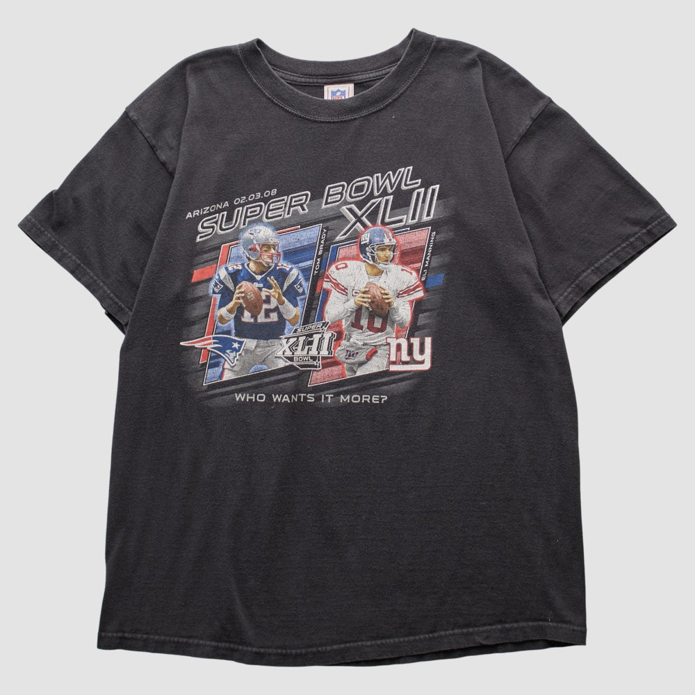 Superbowl XLII NFL 2008 T-shirt - Black Vintage discount