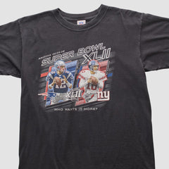 Superbowl XLII NFL 2008 T-shirt - Black Vintage discount