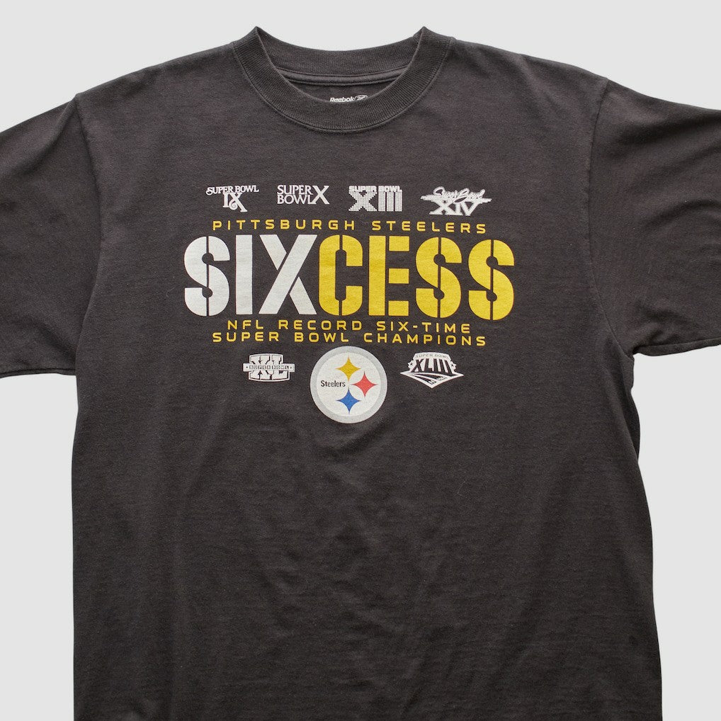 Pittsburgh Steelers Reebok 2009 T-shirt - Black Vintage outlet
