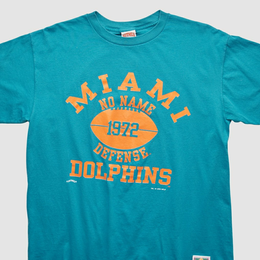 Miami Dolphins Nutmeg Mills 1994 T-shirt - Teal Vintage sale