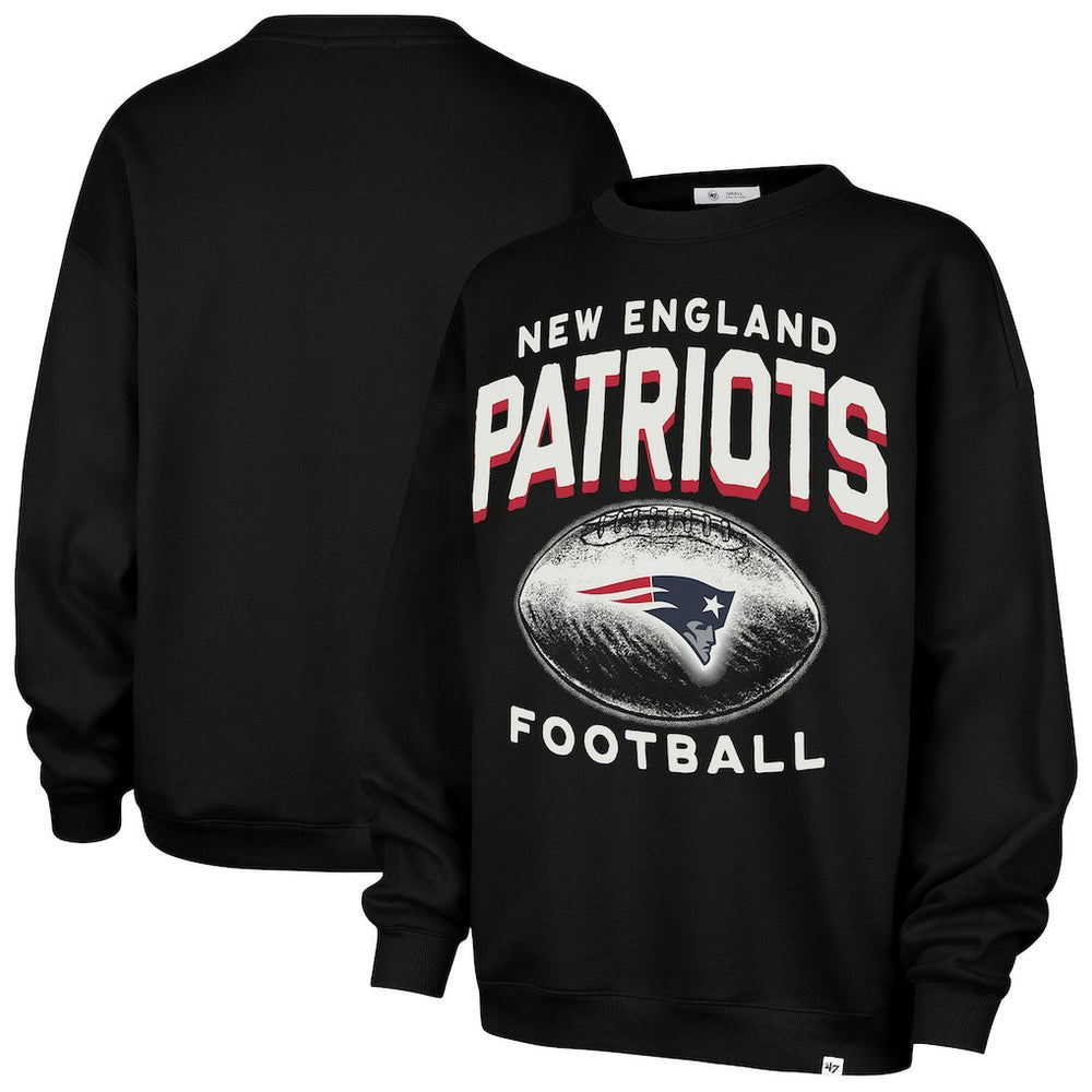 New England Patriots '47 Women's Arch Cloud Oversized Sweatshirt - Black cheap
