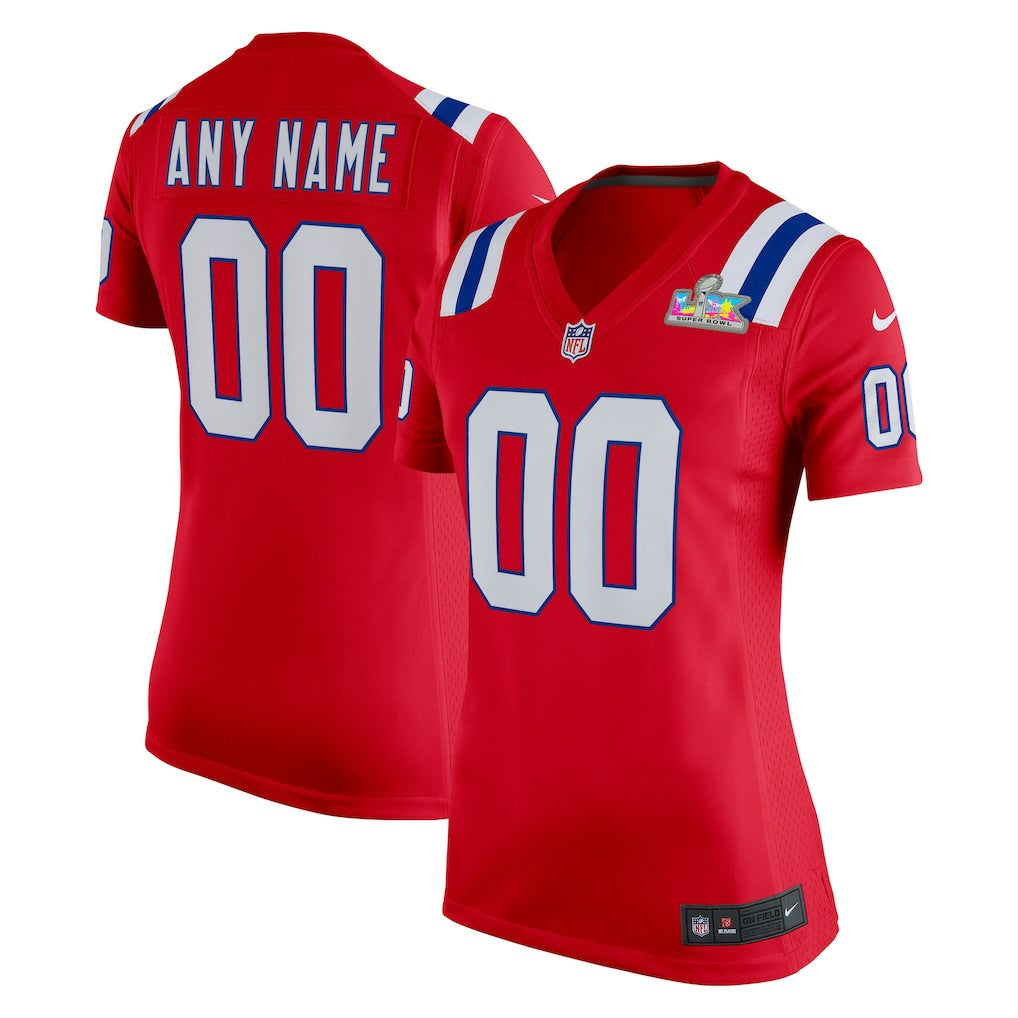 New England Patriots Women's Super Bowl LX Patch Custom Game Jersey - Red | Nike on sale