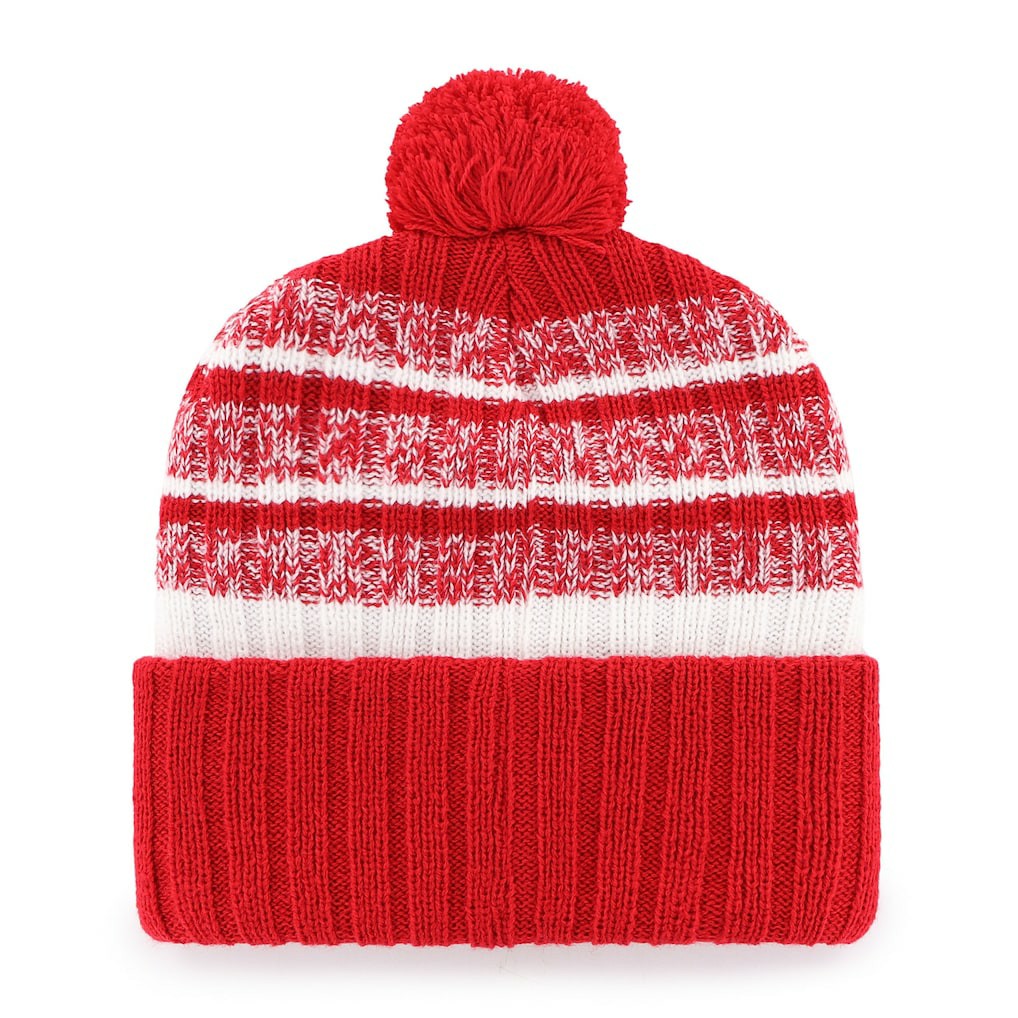 New England Patriots '47 Local Cuffed Knit Hat with Pom - Red discount
