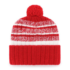New England Patriots '47 Local Cuffed Knit Hat with Pom - Red discount