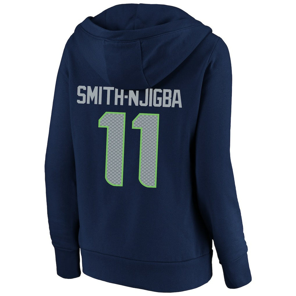 Jaxon Smith-Njigba Seattle Seahawks Women's Super Bowl LX Champions Plus Size Name & Number Fleece Hoodie - College Navy cheap