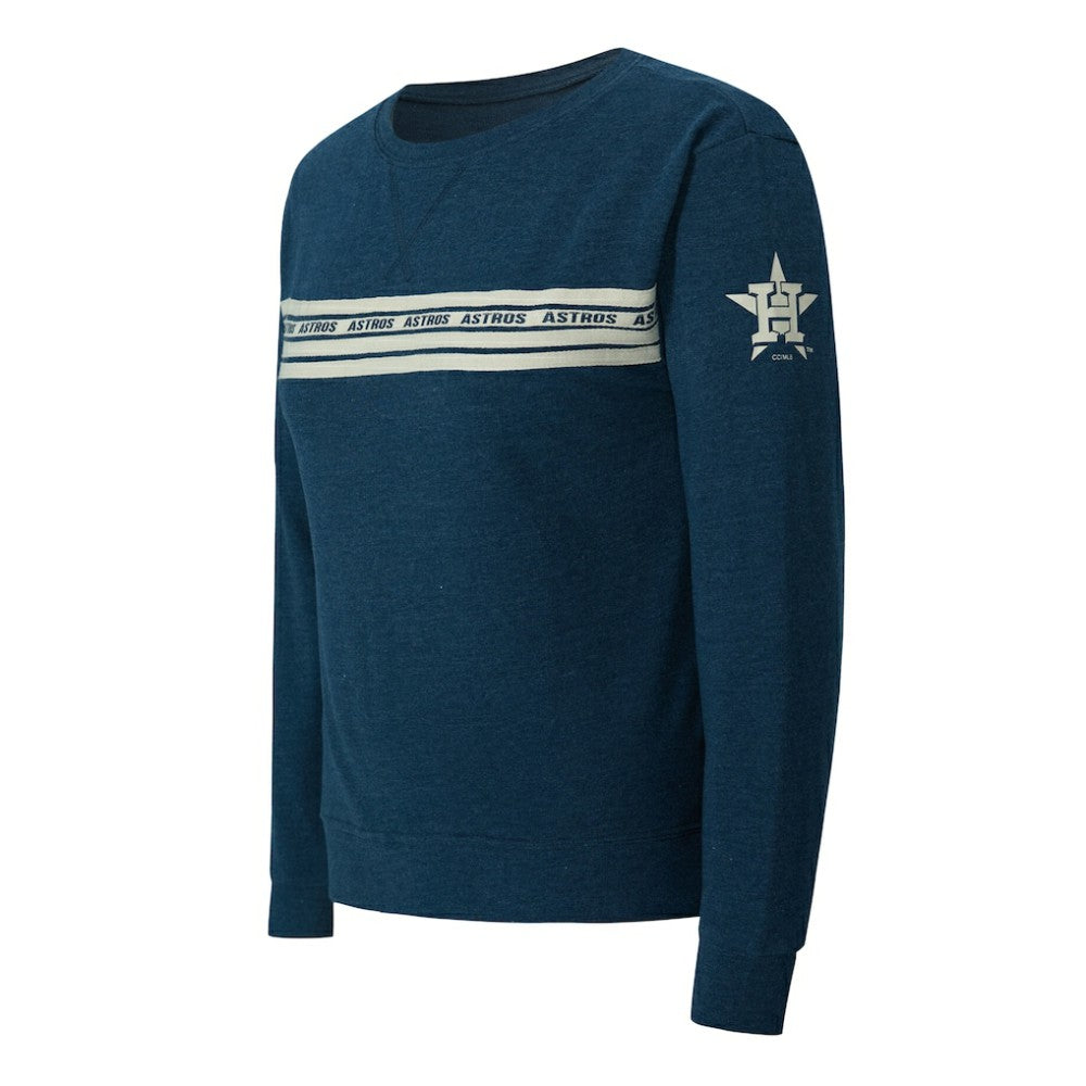 Houston Astros Concepts Sport Women's Birch French Terry Long Sleeve T-Shirt - Navy