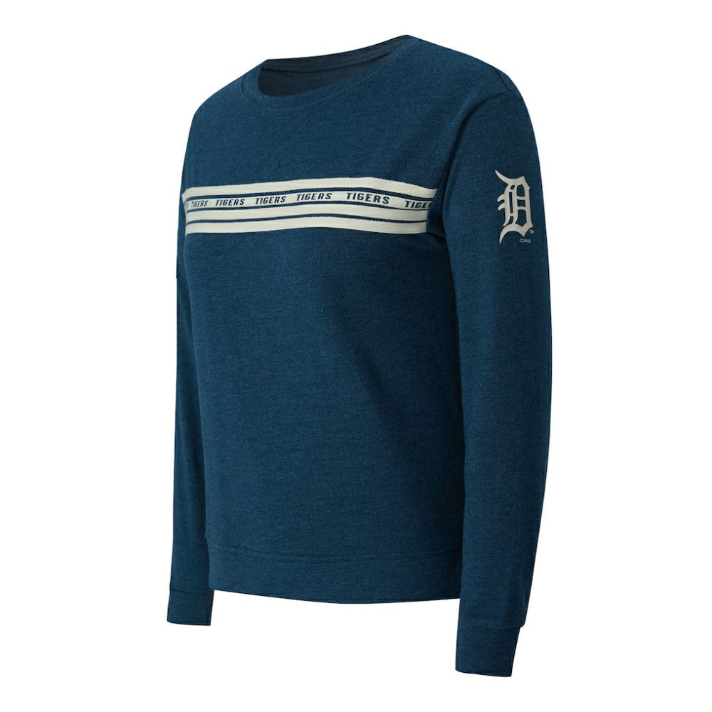 Detroit Tigers Concepts Sport Women's Birch French Terry Long Sleeve T-Shirt - Navy