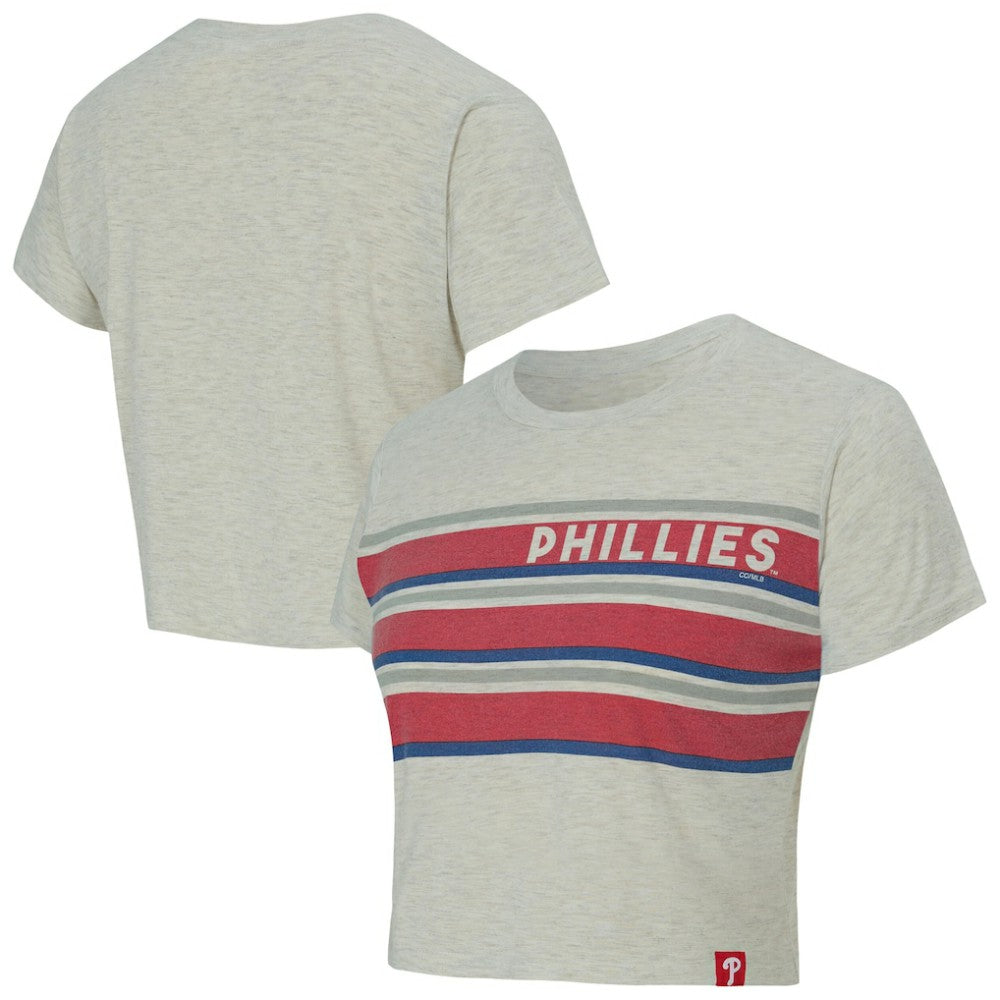 Philadelphia Phillies Concepts Sport Women's Birch Cropped T-Shirt - Cream
