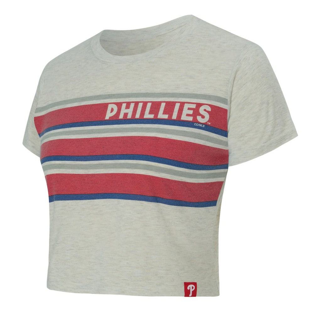 Philadelphia Phillies Concepts Sport Women's Birch Cropped T-Shirt - Cream