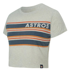 Houston Astros Concepts Sport Women's Birch Cropped T-Shirt - Cream