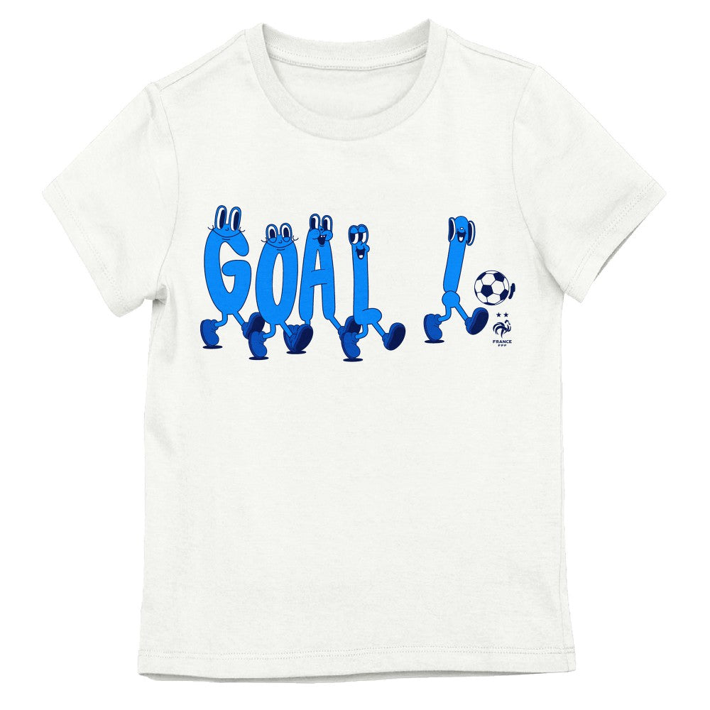 France National Team Youth Goal Letters Playing Soccer T-Shirt - White shop
