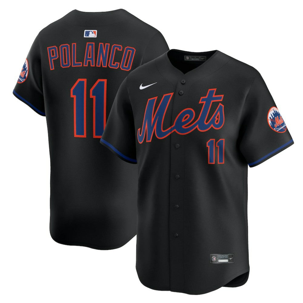 Jorge Polanco New York Mets Alternate Limited Jersey - Black | Nike