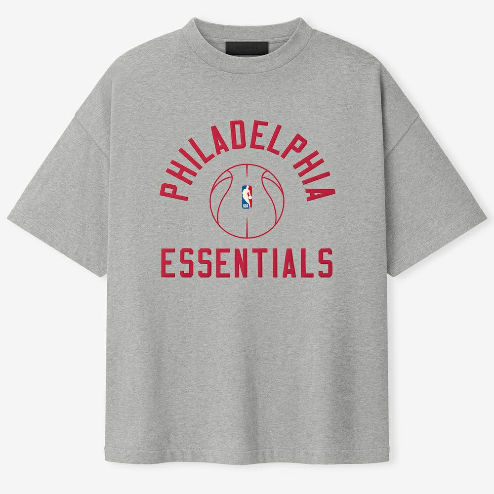 Philadelphia 76ers Fear of God x Barkley L. Hendricks Unisex 90's T-Shirt - Heather Gray cheap