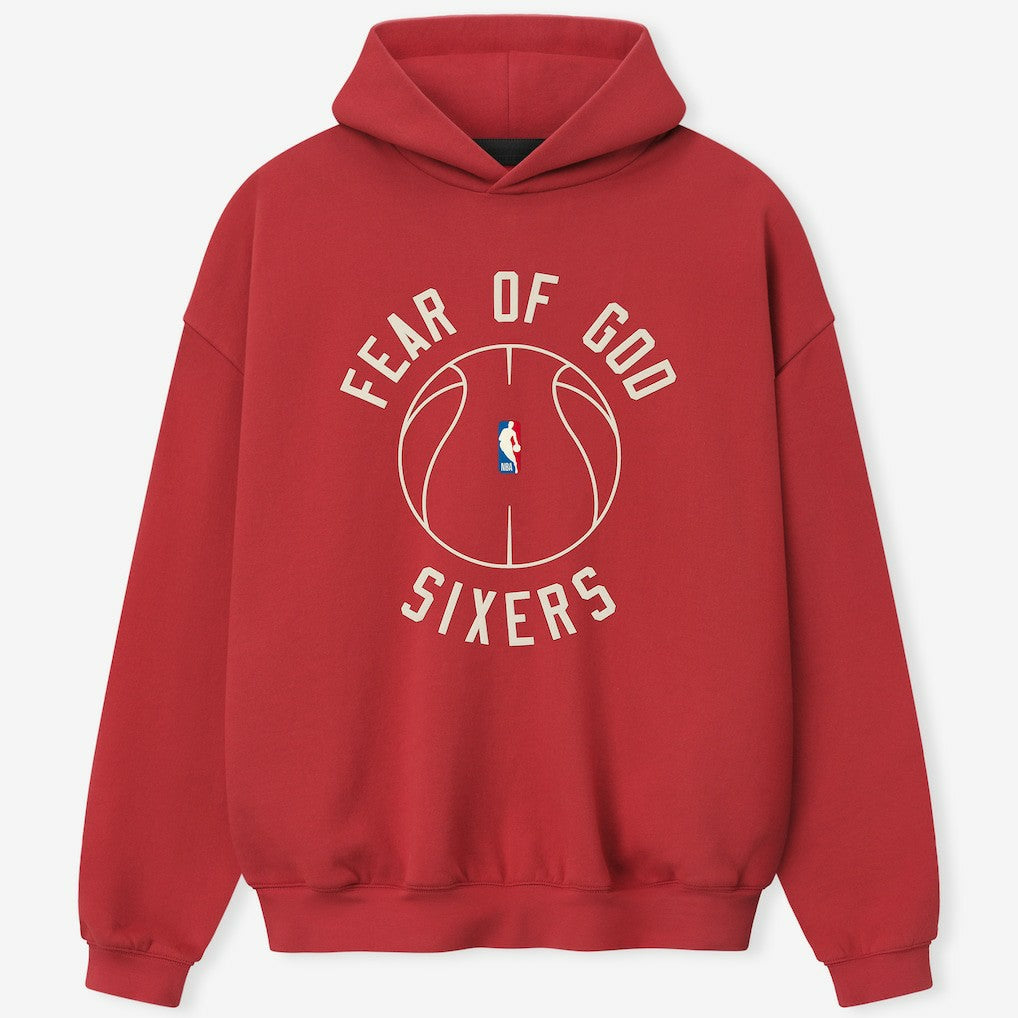 Philadelphia 76ers Fear of God x Barkley L. Hendricks Unisex 90's Hoodie - Red for sale