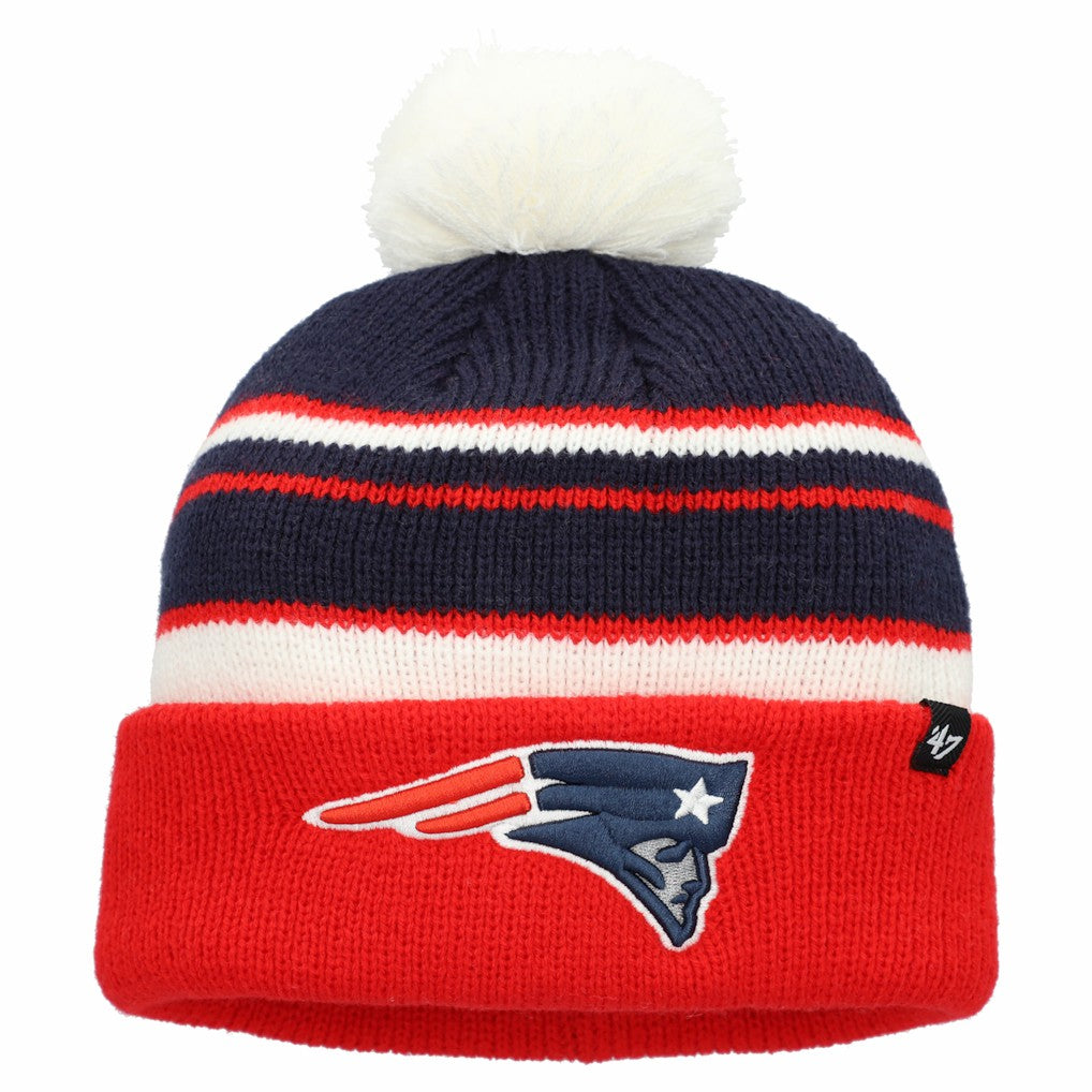 New England Patriots '47 Preschool Peewee Cuffed Knit Hat with Pom - Red discount