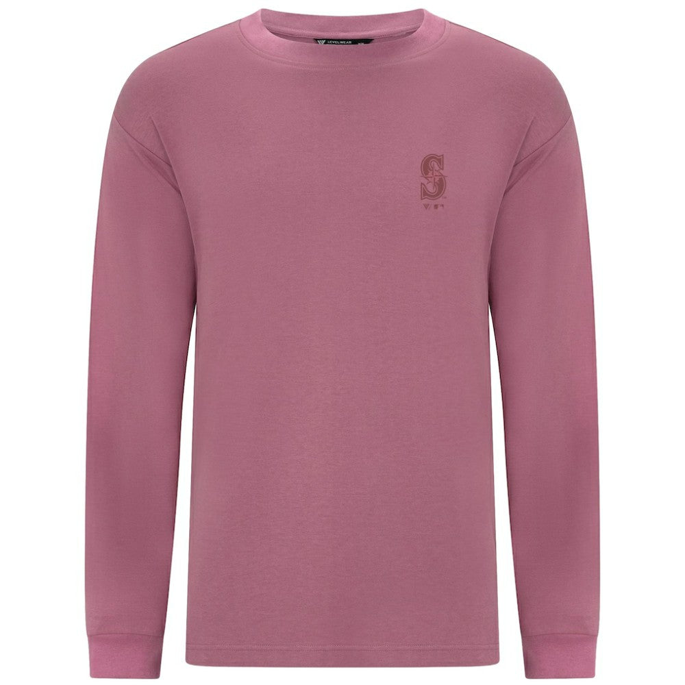 Seattle Mariners Levelwear Bridal Rose Luxe Signature Long Sleeve T-Shirt - Pink