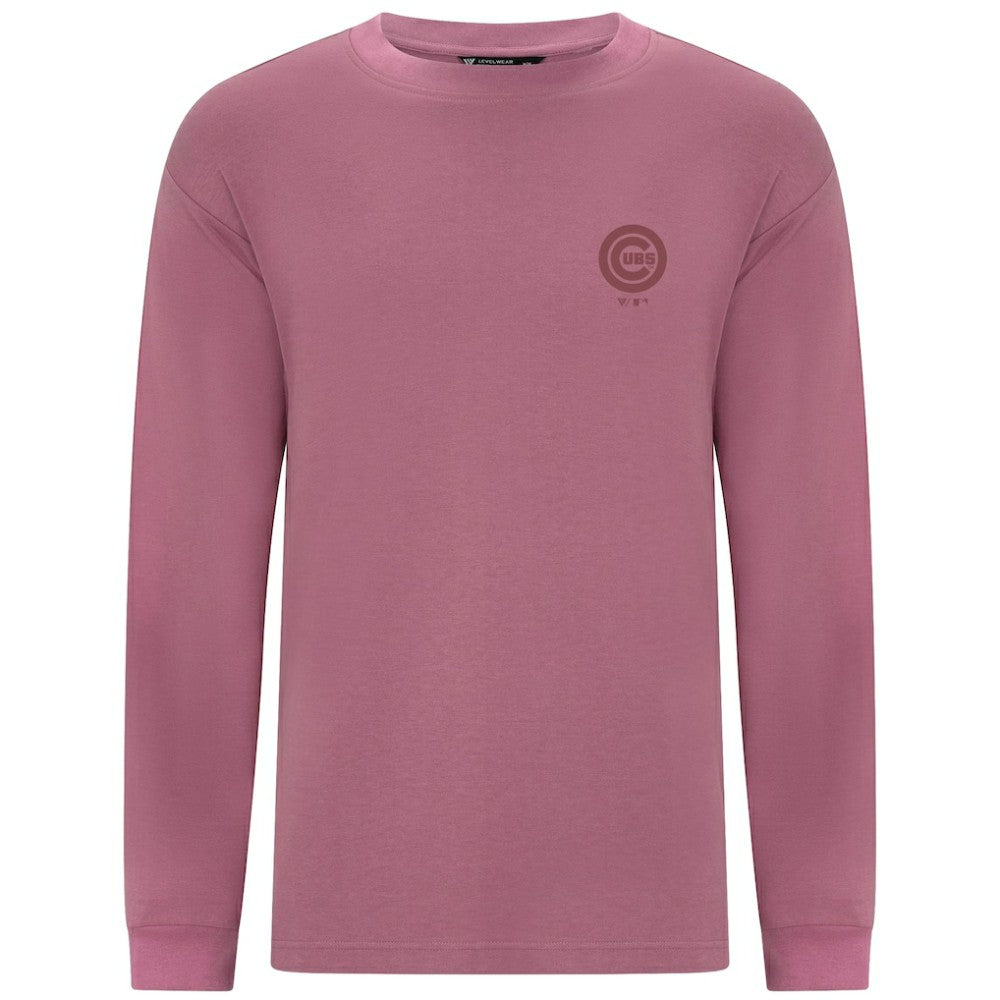 Chicago Cubs Levelwear Bridal Rose Luxe Signature Long Sleeve T-Shirt - Pink