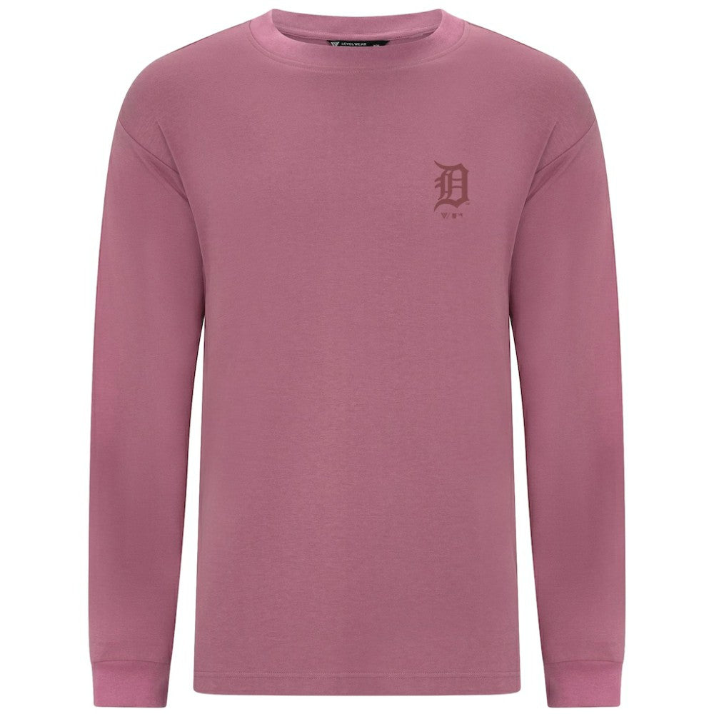Detroit Tigers Levelwear Bridal Rose Luxe Signature Long Sleeve T-Shirt - Pink
