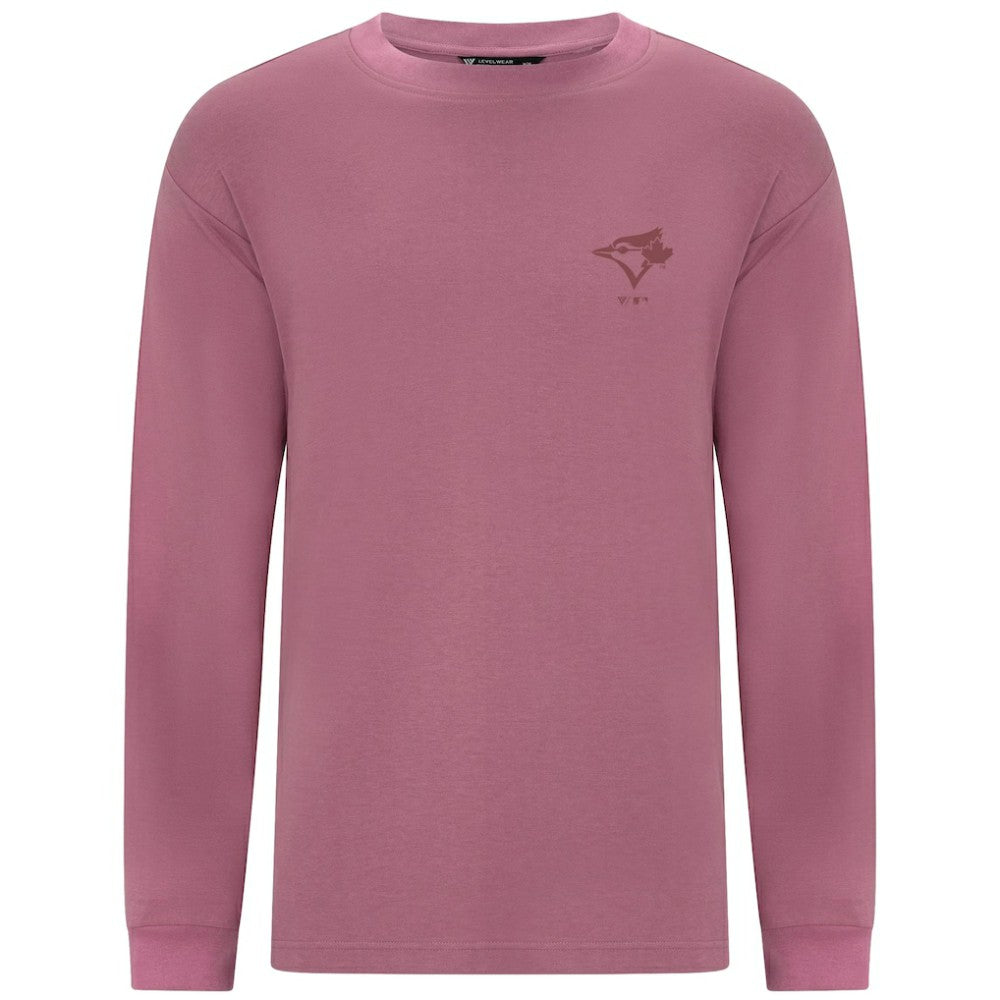 Toronto Blue Jays Levelwear Bridal Rose Luxe Signature Long Sleeve T-Shirt - Pink