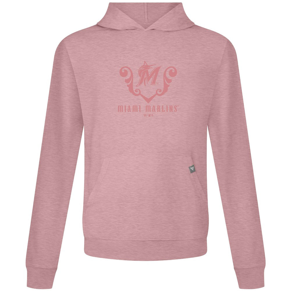 Miami Marlins Levelwear Bridal Rose Relay Pullover Hoodie - Pink