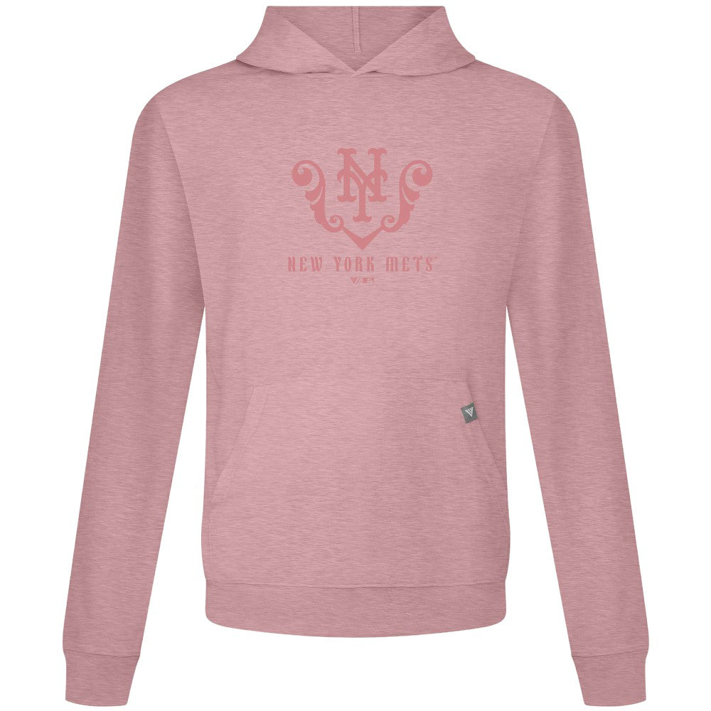 New York Mets Levelwear Bridal Rose Relay Pullover Hoodie - Pink