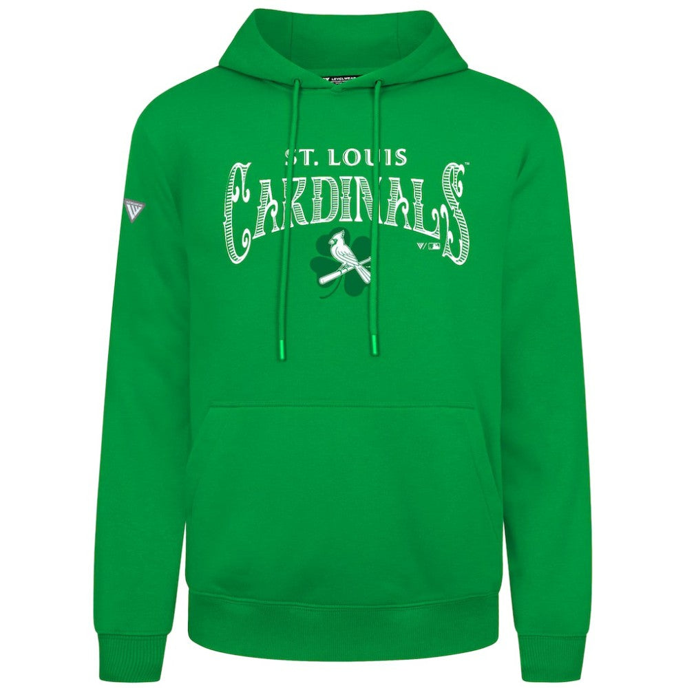 St. Louis Cardinals Levelwear St. Patrick's Day Podium Hoodie - Green