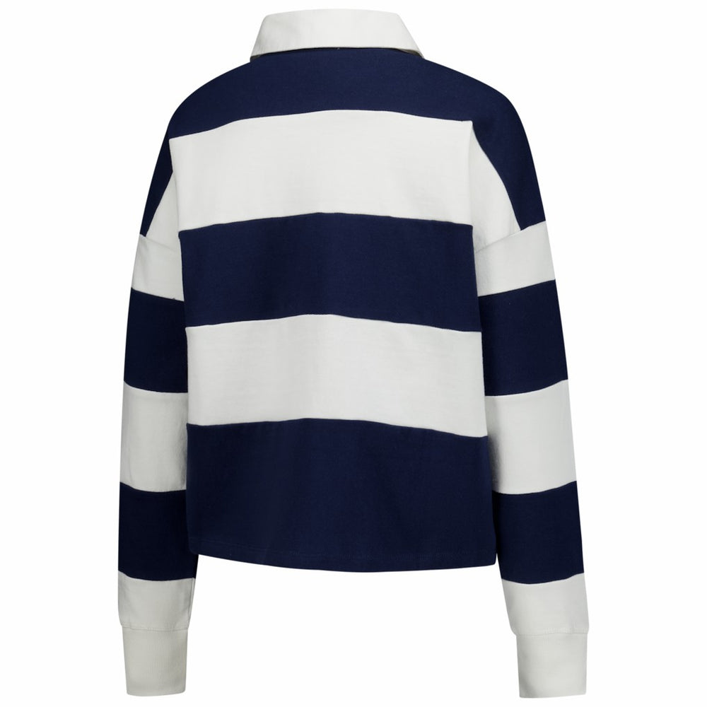 New England Patriots '47 Women's Clubhouse Hall Raven Rugby Long Sleeve T-Shirt - Navy/White discount